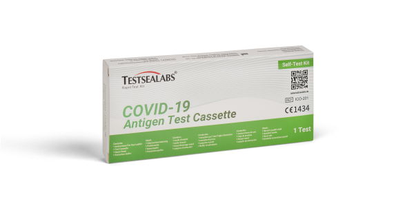 Testsealabs® COVID-19 Antigen Selbsttest, Einzelpackungen, einzelne Puffer, Nasenabstrich, CE Zulassung, FÜR LAIENANWENDER